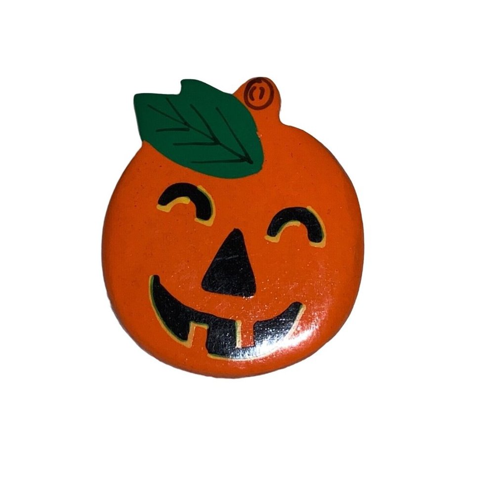 Happy Halloween Face Jack-o-Lantern Pumpkin Pin